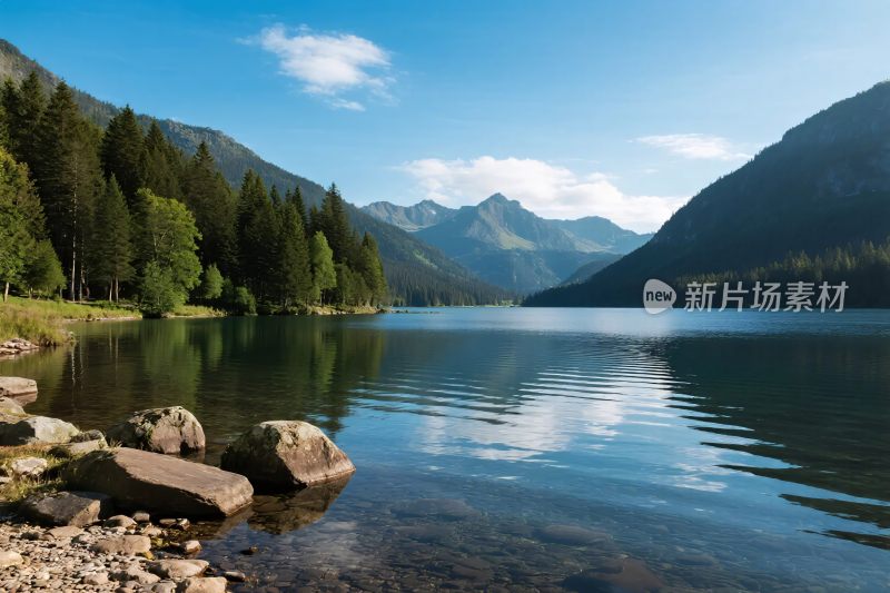 山水湖泊自然风光