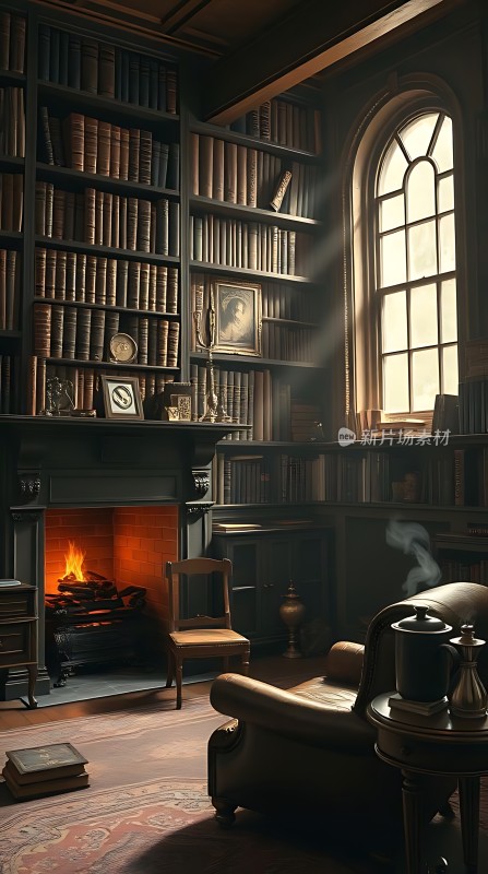 古董书房里的温暖时光