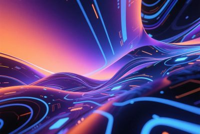 抽象霓虹未来插画 抽象霓虹未来插画