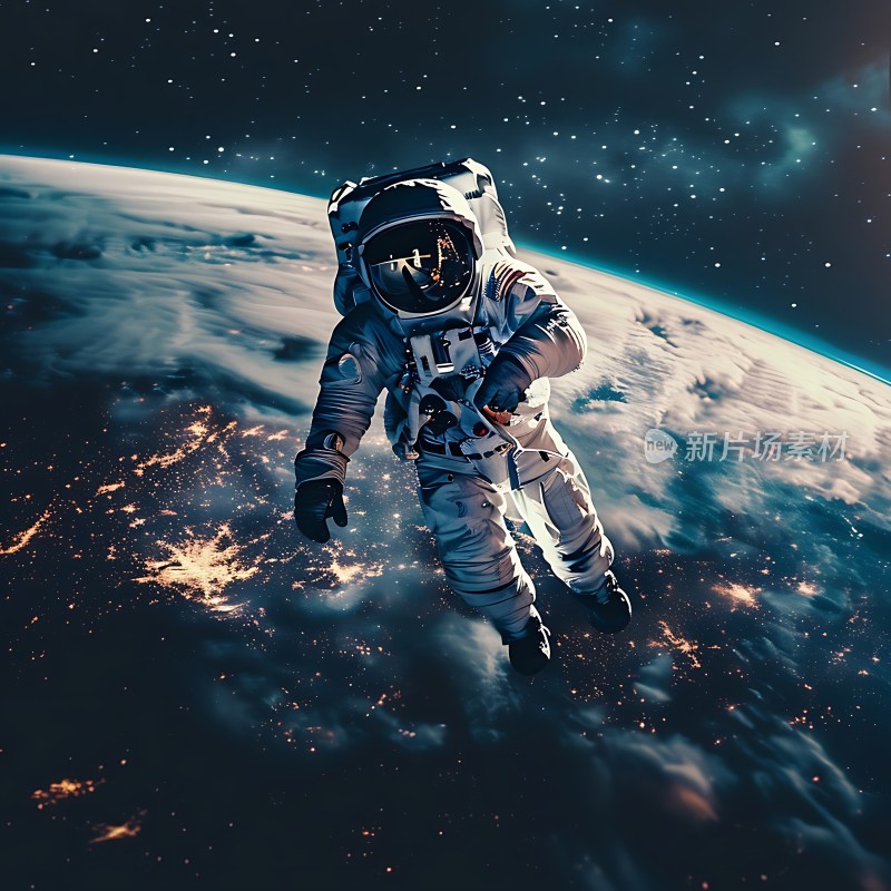 太空漫步宇航员与地球的壮丽对话