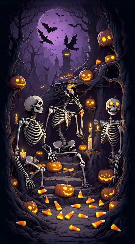 万圣节之夜骷髅聚会