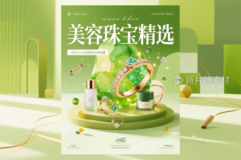 美容珠宝精选海报