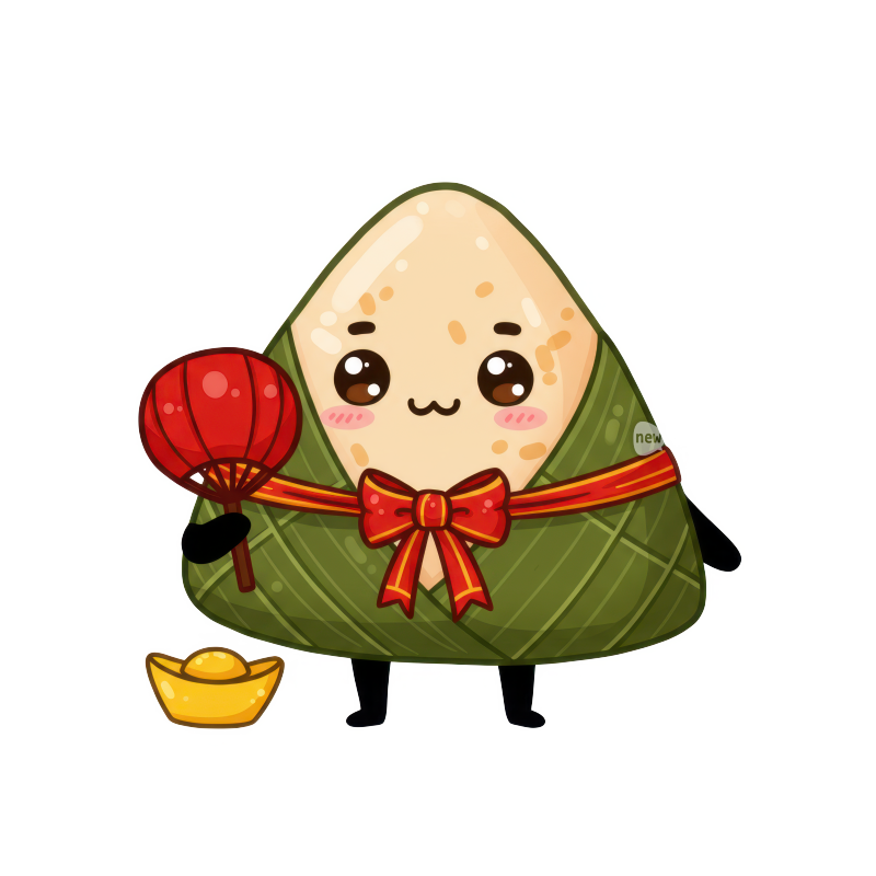 可爱的端午节卡通粽子免扣元素