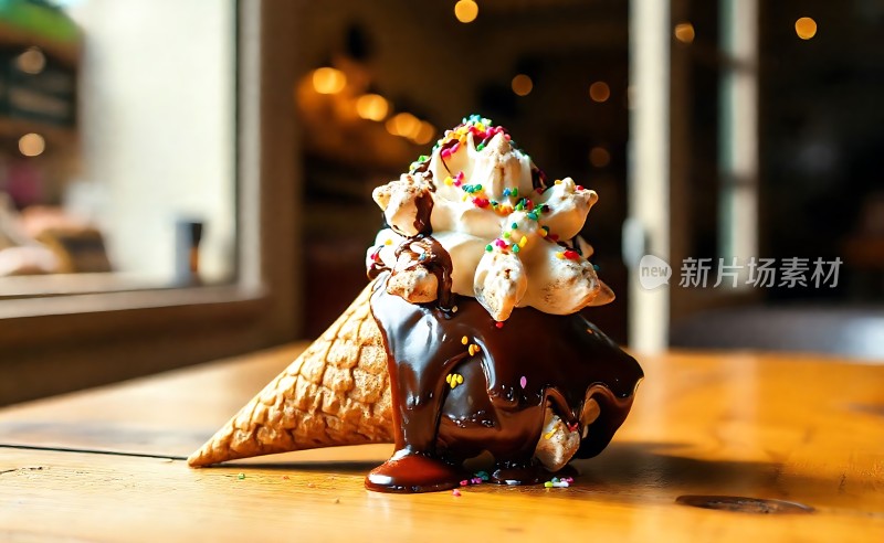 巧克力冰淇淋甜筒