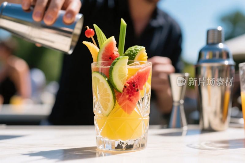 创意水果饮品展示