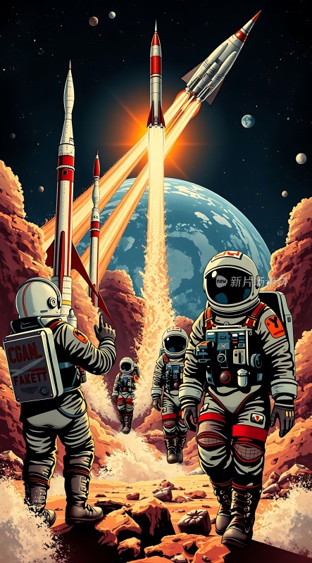 宇航员探索火星