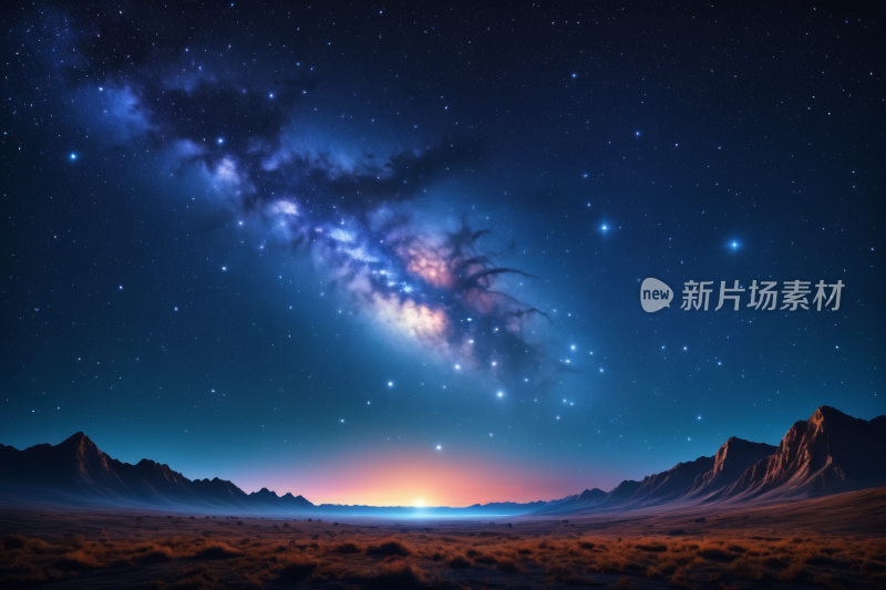 星空夜空一个遥远的星系高清风景风光图片