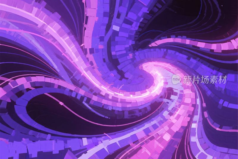 抽象紫色漩涡插画