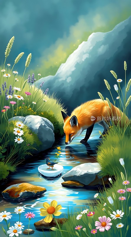 狐狸与自然和谐共处