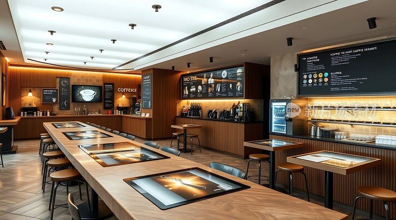 现代咖啡店温馨氛围