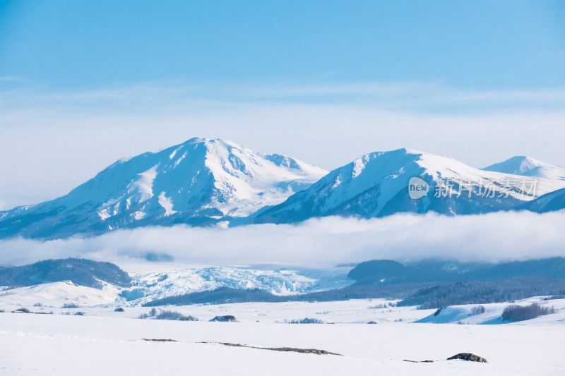雪山雪景自然风光