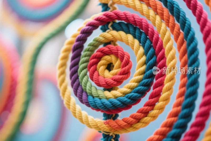 多彩绳圈螺旋