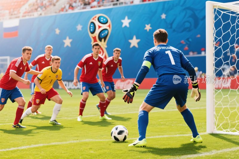 足球比赛守门员场景