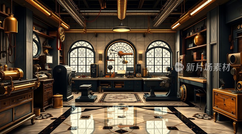 蒸汽朋克实验室复古机械与科学探索的结合