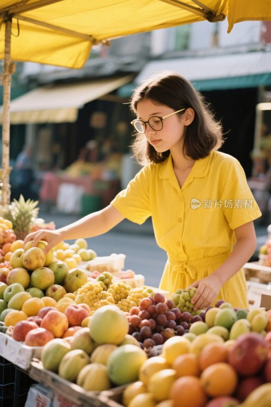 集市水果售卖场景