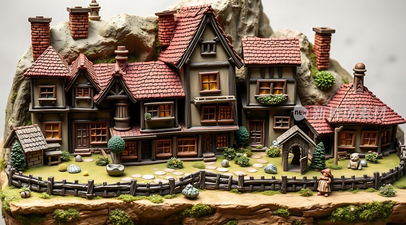 精致山居小院温馨家园场景