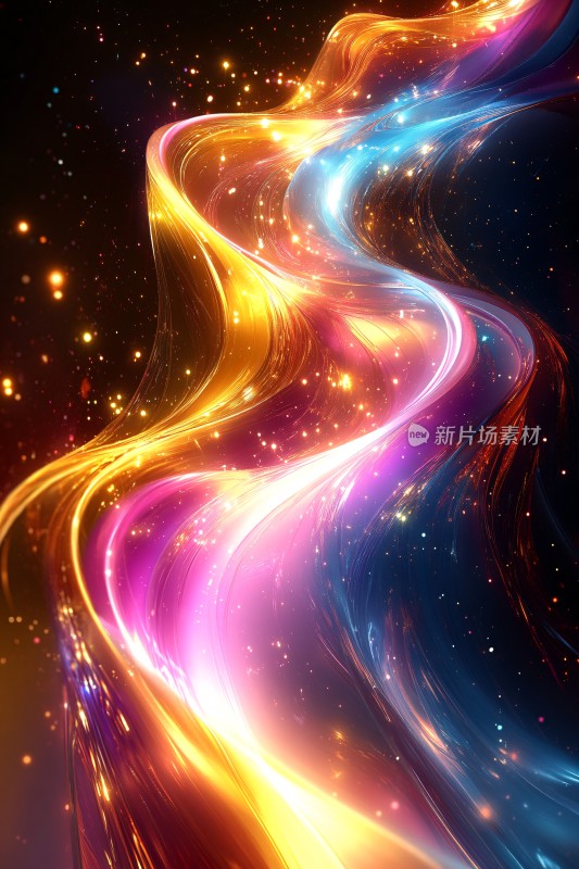 绚丽多彩的动感光带插画
