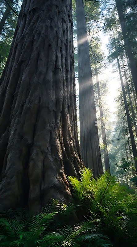 阳光下的森林秘境