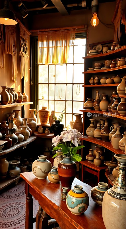 陶艺工坊手工瓷器展示