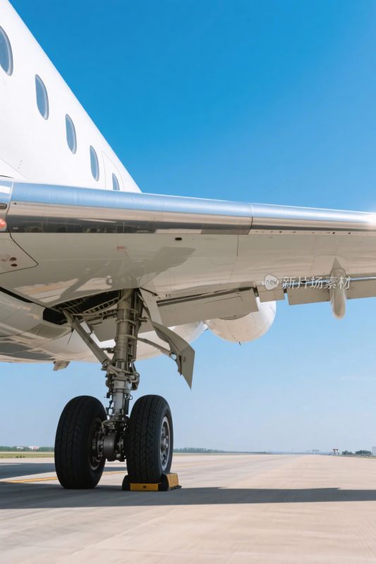 飞机起落架停靠画面