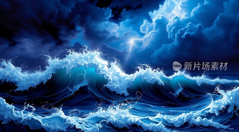 狂风暴雨下的惊涛骇浪