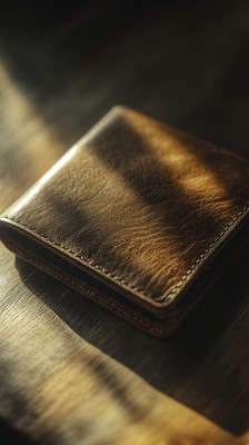 夕阳下的复古皮革钱包 夕阳下的复古皮革钱包