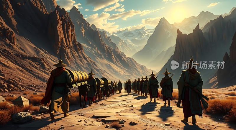丝绸之路上的商队
