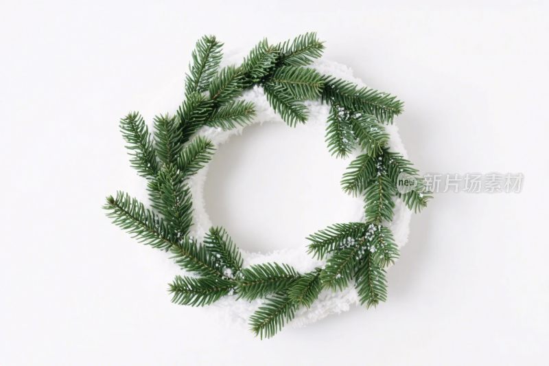 圣诞松枝花环装饰