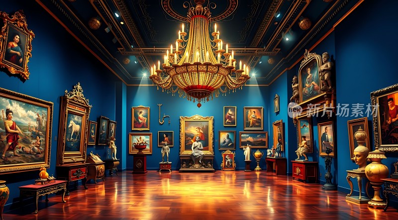 艺术殿堂古典画作与雕塑荟萃
