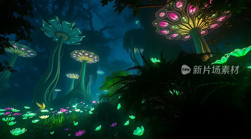 神秘夜光森林