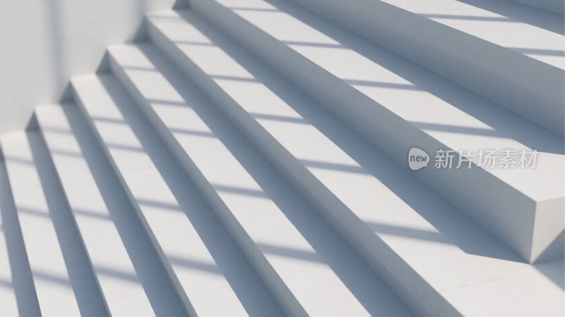 白色阶梯光影画面