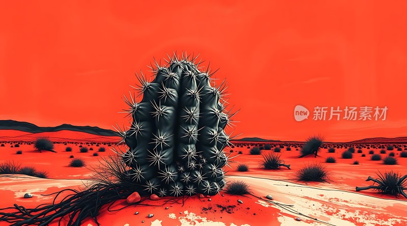 红色沙漠中的坚韧生命