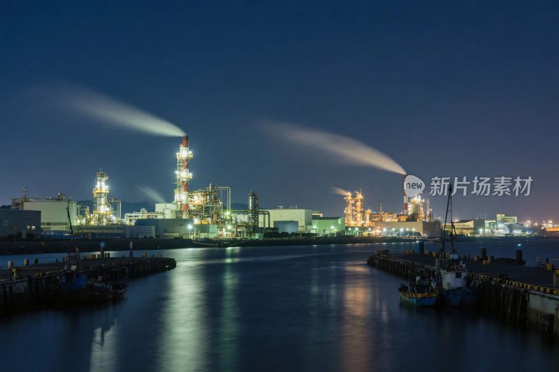 工业厂区夜景