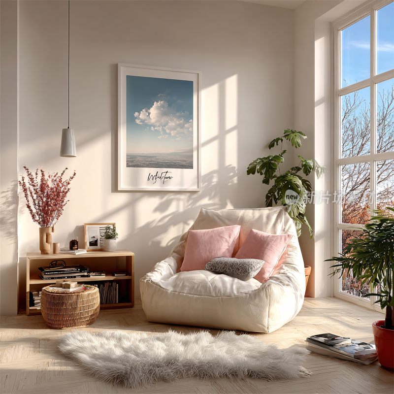 温馨舒适的室内角落场景