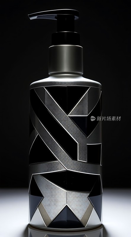 黑金几何泵瓶设计