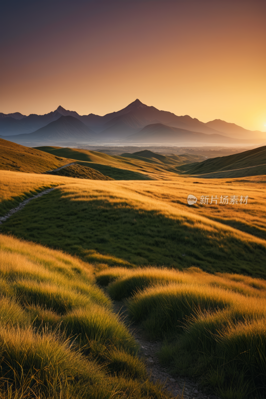 绿色的草地高清风景摄影图片