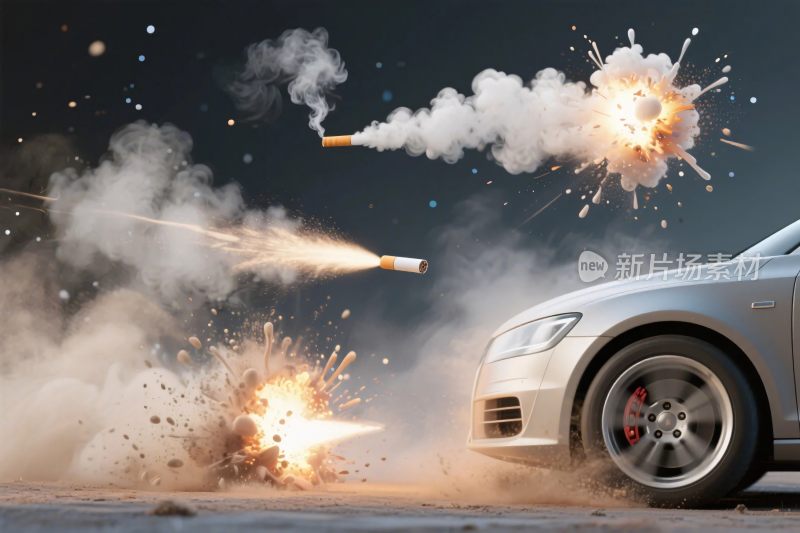 汽车爆炸特效场景