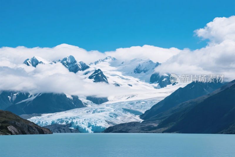 雪山水域自然风光