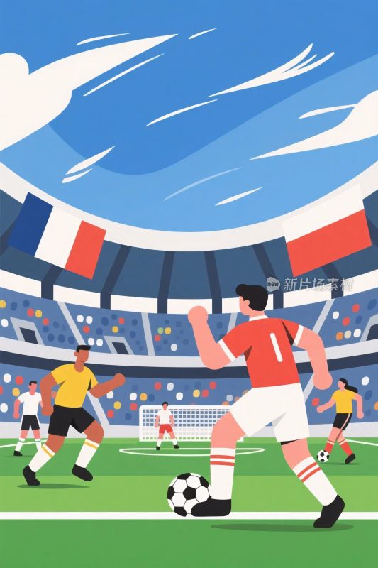足球比赛竞技插画