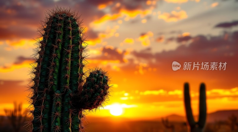 日落下的坚韧生命
