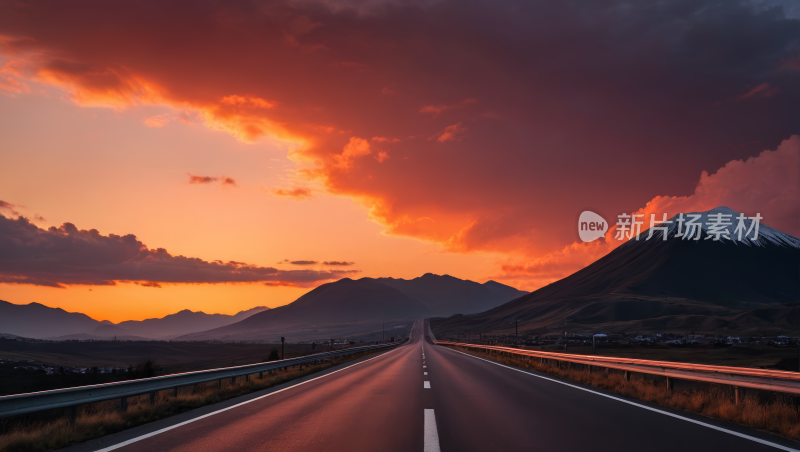 一条漫长的路风景风光高清图片