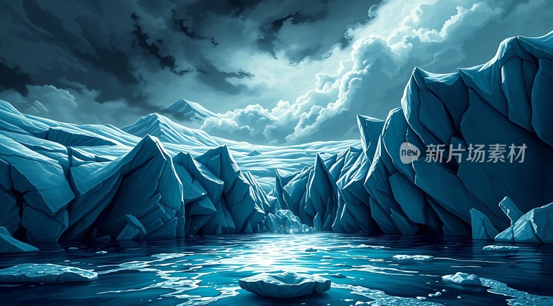 冰封雪原神秘峡谷