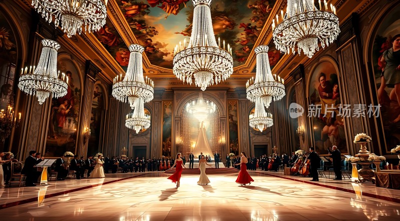 华丽舞厅里的优雅舞蹈