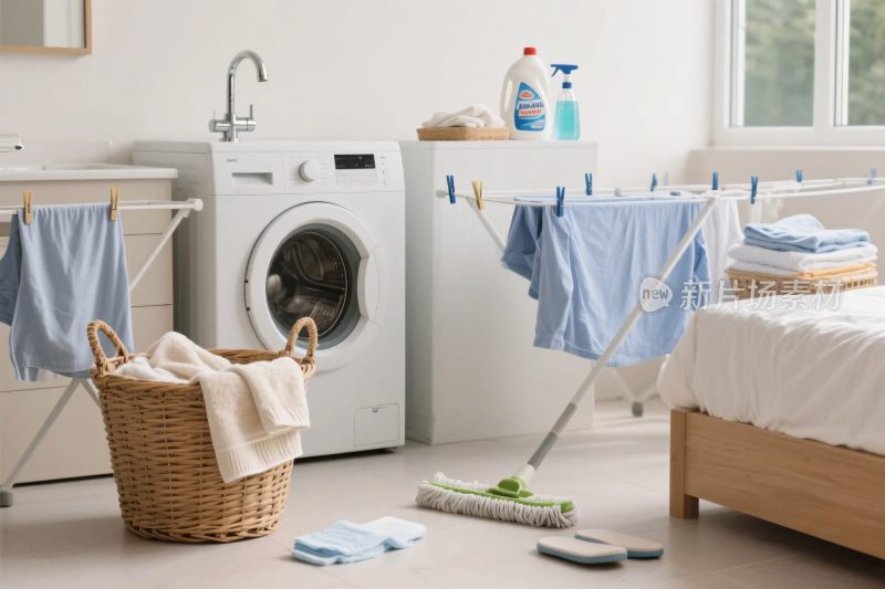 家庭洗衣房间场景