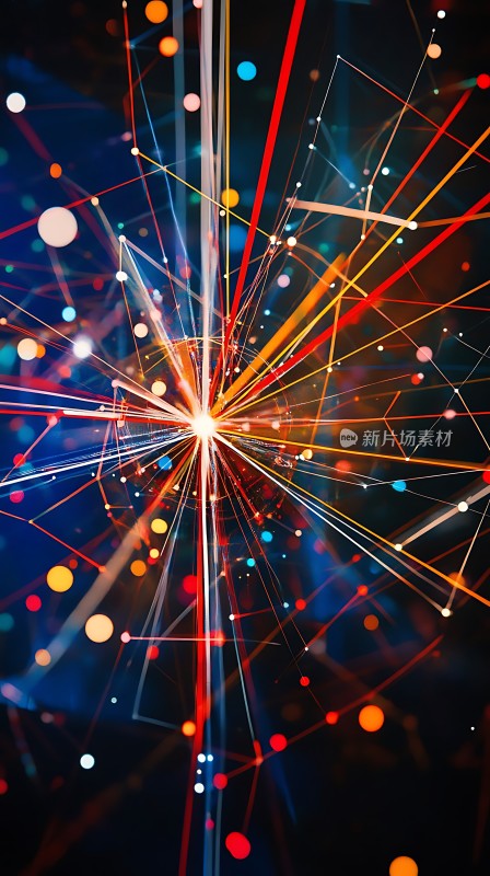 光束交织的炫彩世界