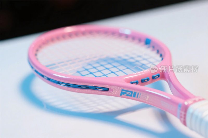 粉色网球拍特写