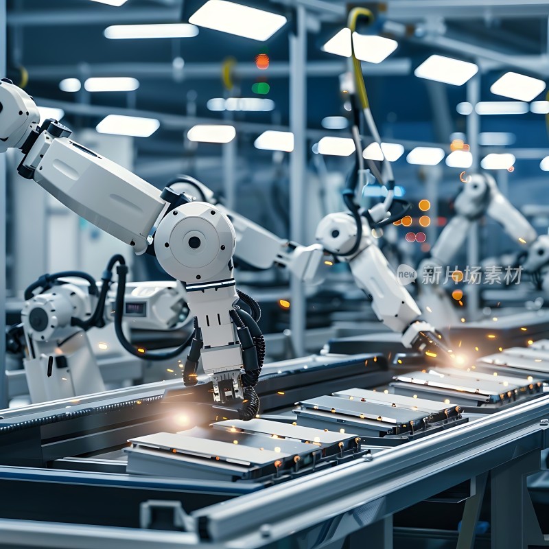智能机器人生产线高效运作