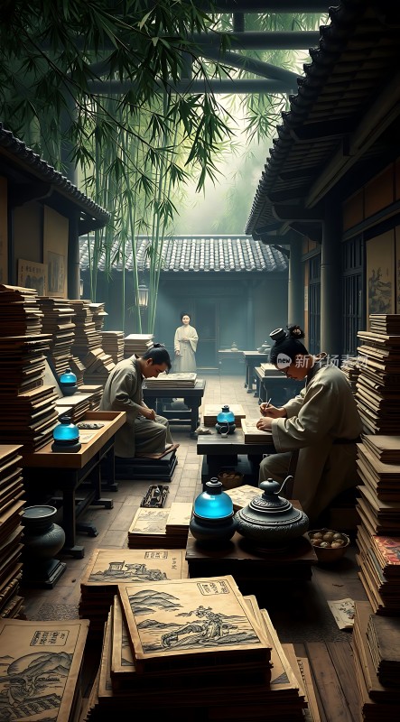 古风书房静谧时光