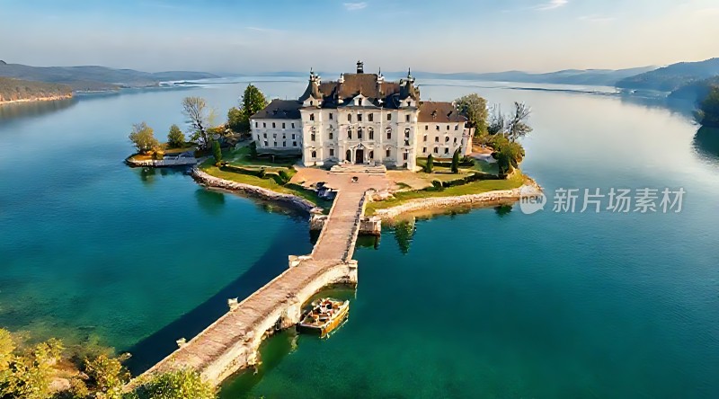 湖心城堡美景如画