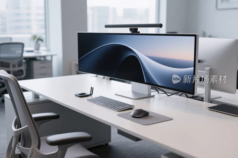 现代办公桌面布置